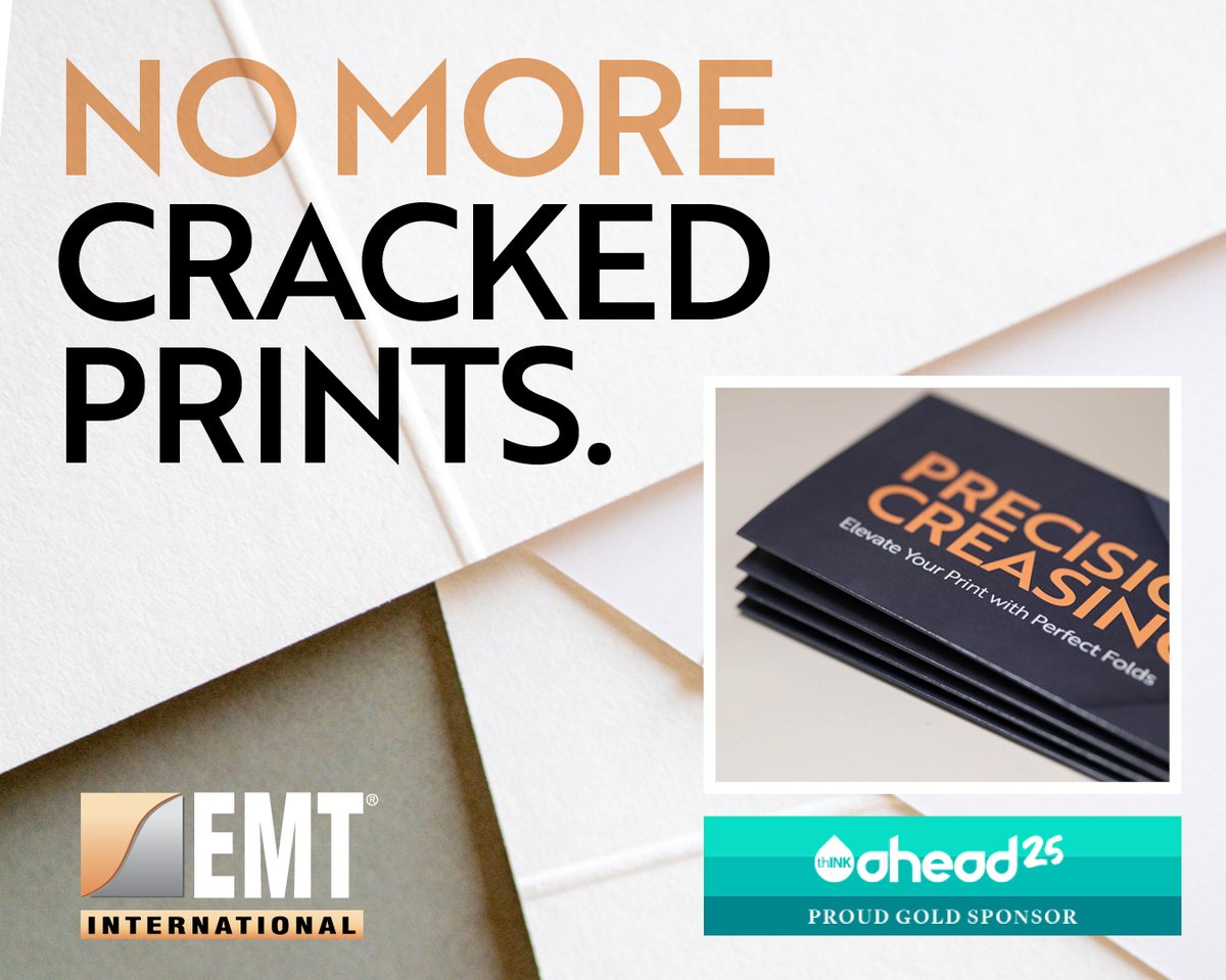 thINK_Forum's tweet image. Operators wanted easier setup. Customers wanted cleaner folds. EMT International delivered both.
See their new cross creaser in action at #thINKAhead2025.
🎥 Watch: bit.ly/45dfau5
#PrintFinishing #DirectMail
