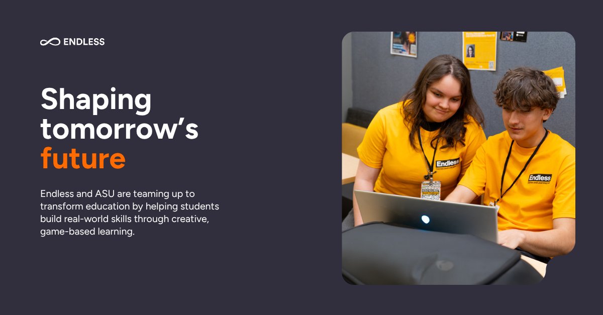 endless_global's tweet image. In the Endless Games and Learning Lab at @ASU, students are building real-world skills through game design. Director Mark Ollila shares how this work is rethinking education—and what it means for the future of learning. ow.ly/8KWH50WfJ2J