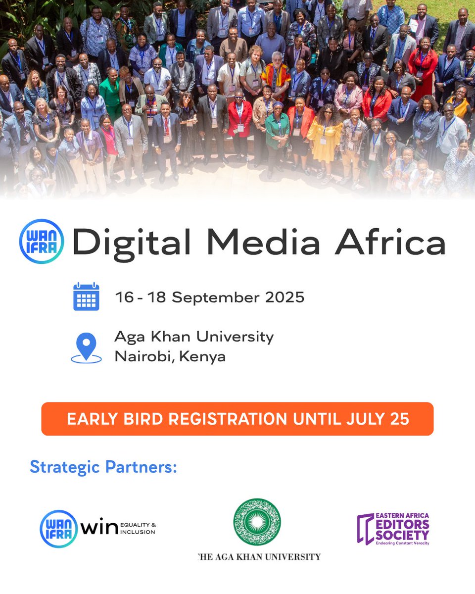 Digital Media Africa, the continent's most dedicated conference building news sustainability in digital media, takes place 16–18 September. Take advantage of the early bird rate! Register here: wan-ifra.org/events/digital…