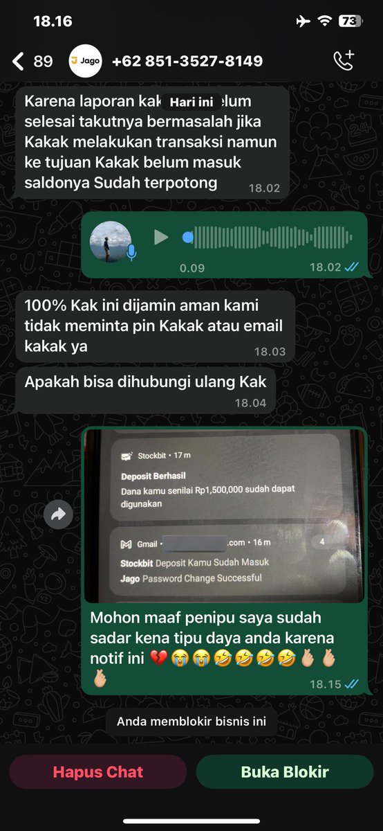 bobaboem's tweet photo. @AiSlimx @gojekindonesia Dan ini endingnya, alhamdulillah kawan masih disayang tuhan 🕊️🕊️ https://t.co/0xwHepLs0O
