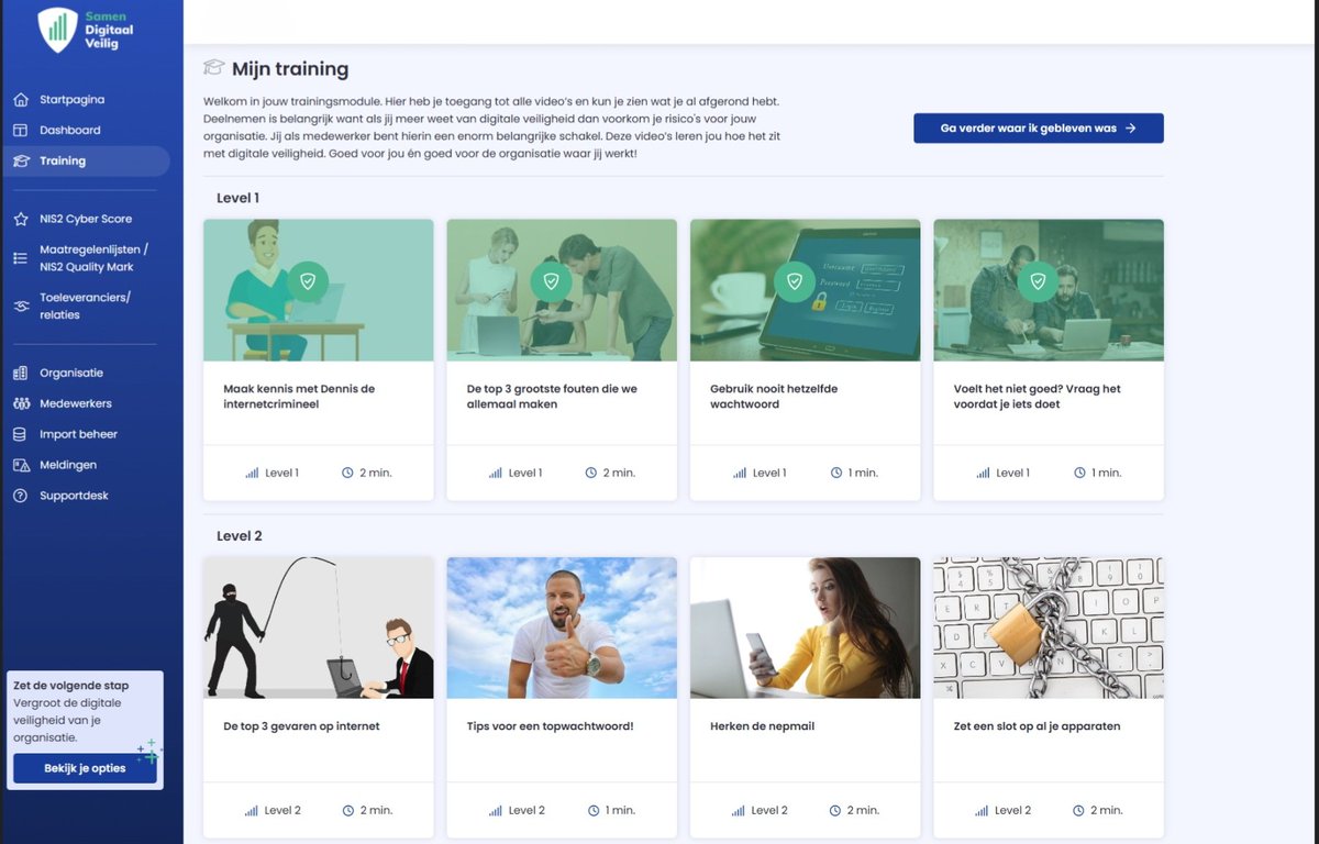 Zijn jouw medewerkers al getraind in digitale veiligheid? Cyberdreigingen worden steeds slimmer – en jouw team is de eerste verdedigingslinie. Maar zijn ze daar goed op voorbereid?

Start direct via filmpjes op samendigitaalveilig.nl Vragen? Mail naar info@samendigitaalveilig.nl