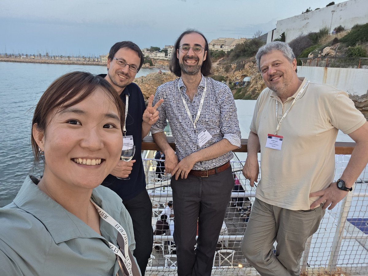 Shin_NBELab's tweet photo. Last day of Materials Today 2025 in Sitges, Spain. I will miss beautiful place. Hope to come again for other conference. Thanks to João, good to see Pavel and Riccardo. #MaterialsToday2025 https://t.co/oOt1P5gOH0