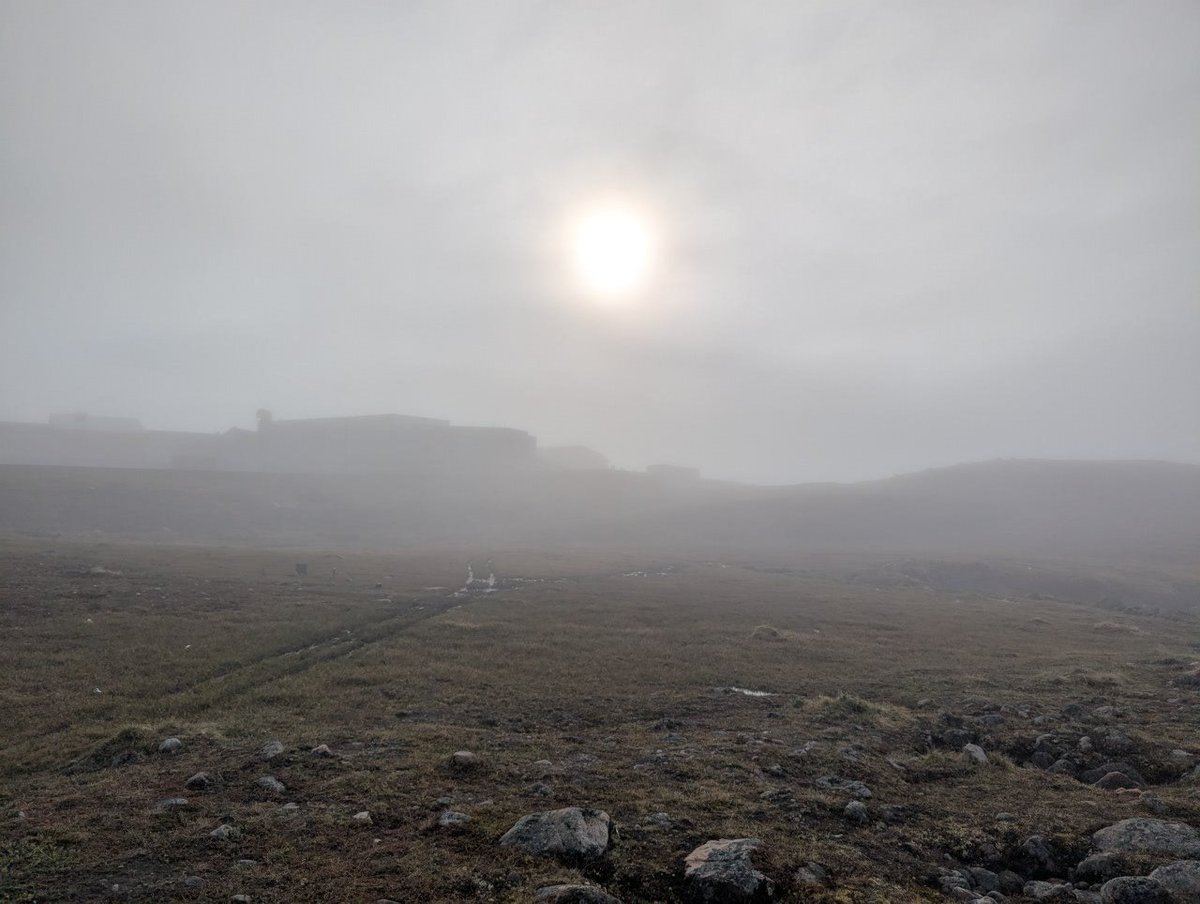 Got in a nice bike ride this morning but glad it's not raining out. It is foggy though with a coolness in the air. Still a great ride. #Iqaluit #Nunavut 🚲 #ShareYourWeather #stayactive