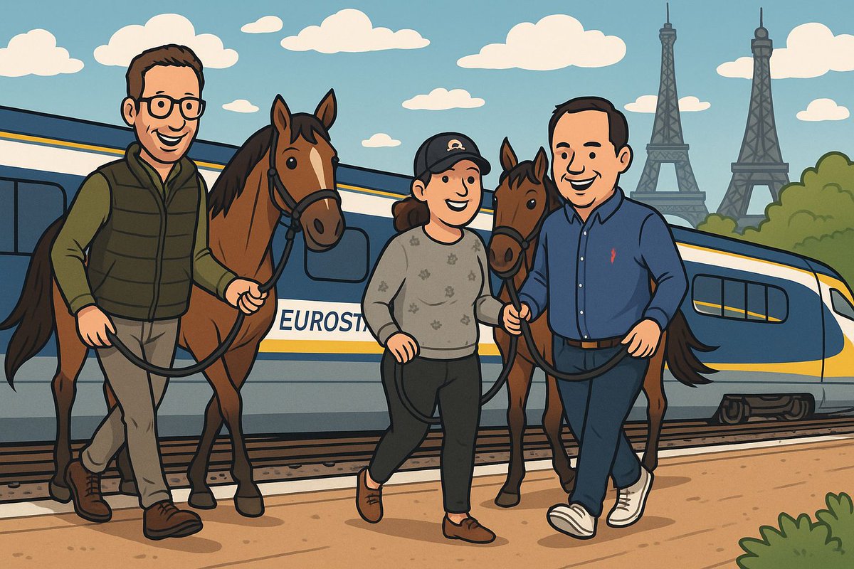 🇫🇷🍾🎉🇫🇷 To France you say... a new two-yearling project you say 👀, ah, go on then! The Great Game! 

(Al Ameed runs Saturday at Chantilly, do cheer him on 🟡🟢)