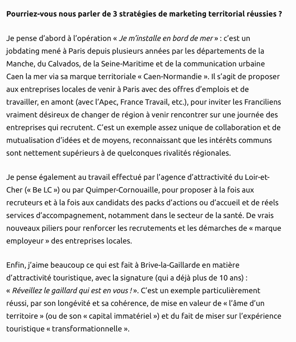 leCCJF's tweet photo. « Je m’installe en bord de mer », « Be LC » et « Réveillez le gaillard qui est en vous ! » sont trois stratégies de marketing territorial très réussies selon Marc Thébault. #markterr #compublique https://t.co/6dUpphwJs4