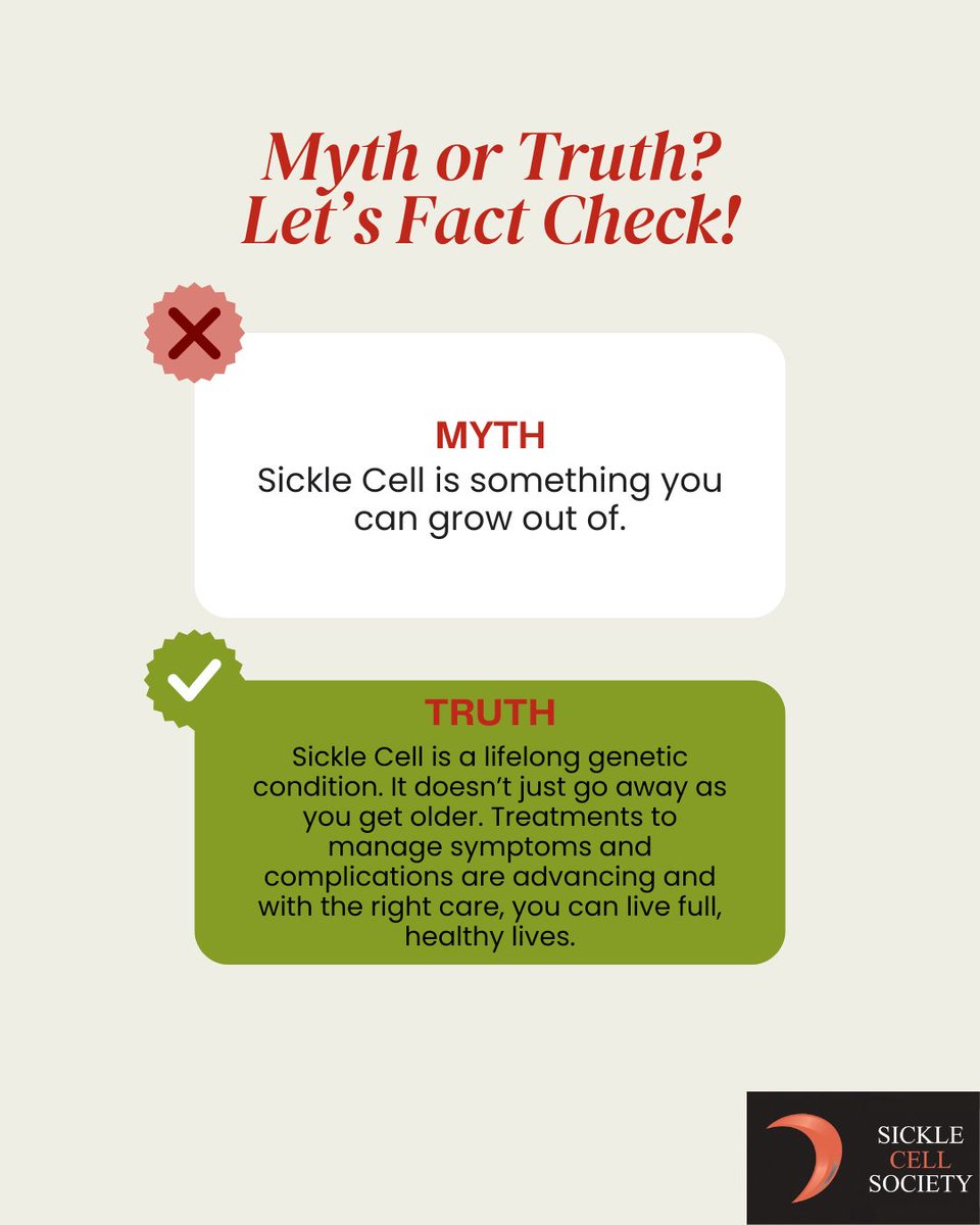 SickleCellUK's tweet image. World Sickle Cell Day may be over, but the work continues.
Our North West & South Yorkshire mentoring teams are busting myths and sharing the facts 💭
Myth or Truth? Let’s fact check!
#SickleCellAwareness #MythVsFact #TellItLoud #SickleCellSociety #BloodMatters