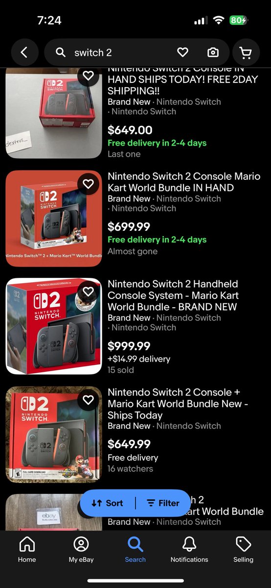 Ngl pretty sad I wasn’t able to grab a Switch 2 yesterday.  Target ran out of the 9 they had before my friend could swing there for me.  I’m praying I can find one in a store soon

Side note:  I hope you get all of Smoug’s gold you mongrels…scalpers piss me off so much