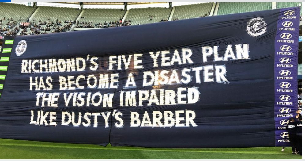 In honour of Dusty’s birthday and Carlton’s 6th 5-year plan in a row, I just had to drop this classic again. 
#AFLPowerBlues