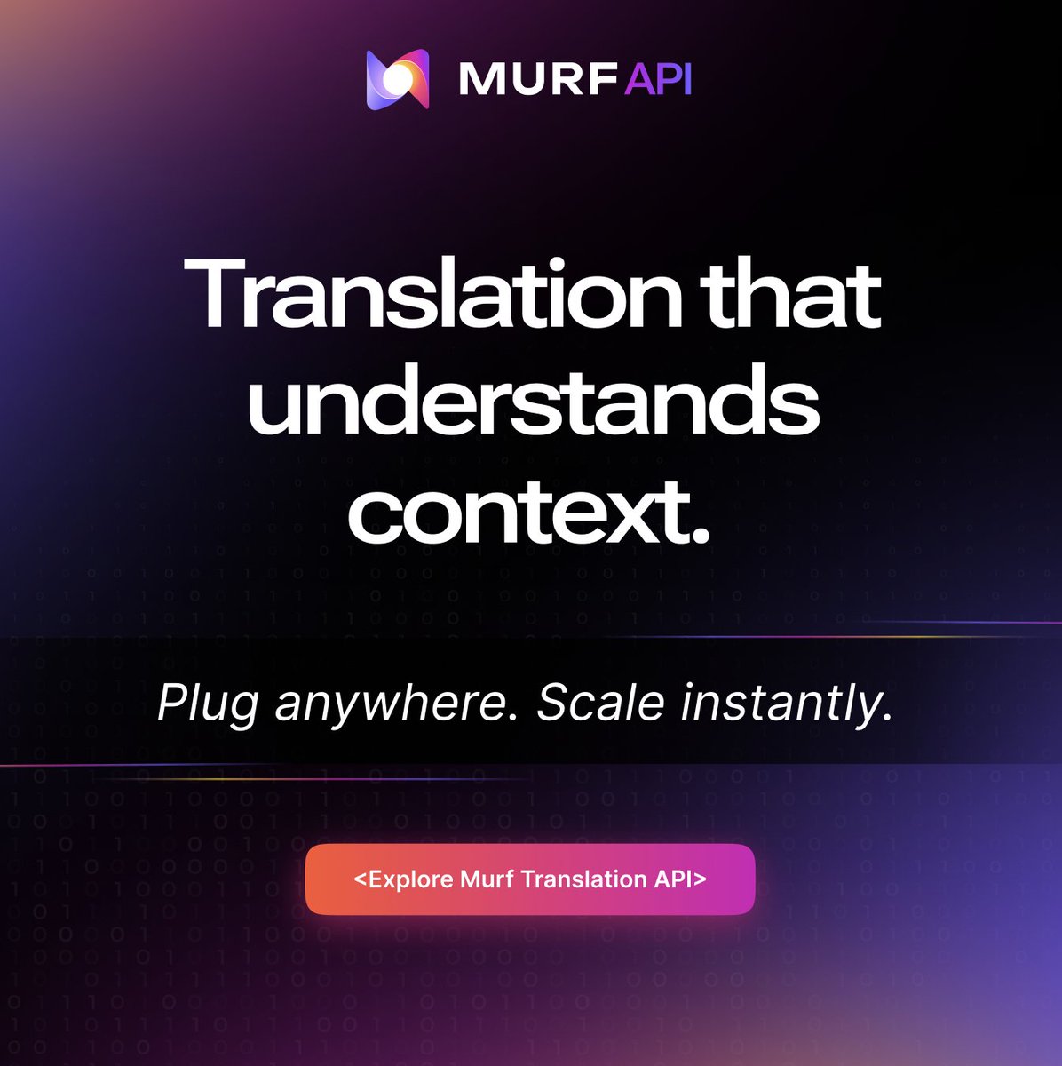 MurfAIStudio's tweet image. It’s not just what you say.
It’s how you say it.
With the Murf Translation API, build apps that actually understand what is being said.
#murfapi