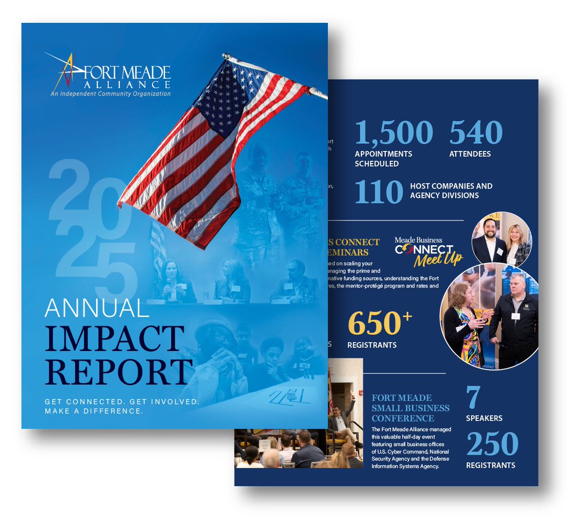 FtMeadeAlliance's tweet image. The 2025 Annual Impact Report is here! It provides a snapshot of the impact the #FMA has had on government and industry, the student and workforce pipeline and our military members and their families in the @FtMeadeMD community.
Flip through the report: ow.ly/2vAU50WcsKF