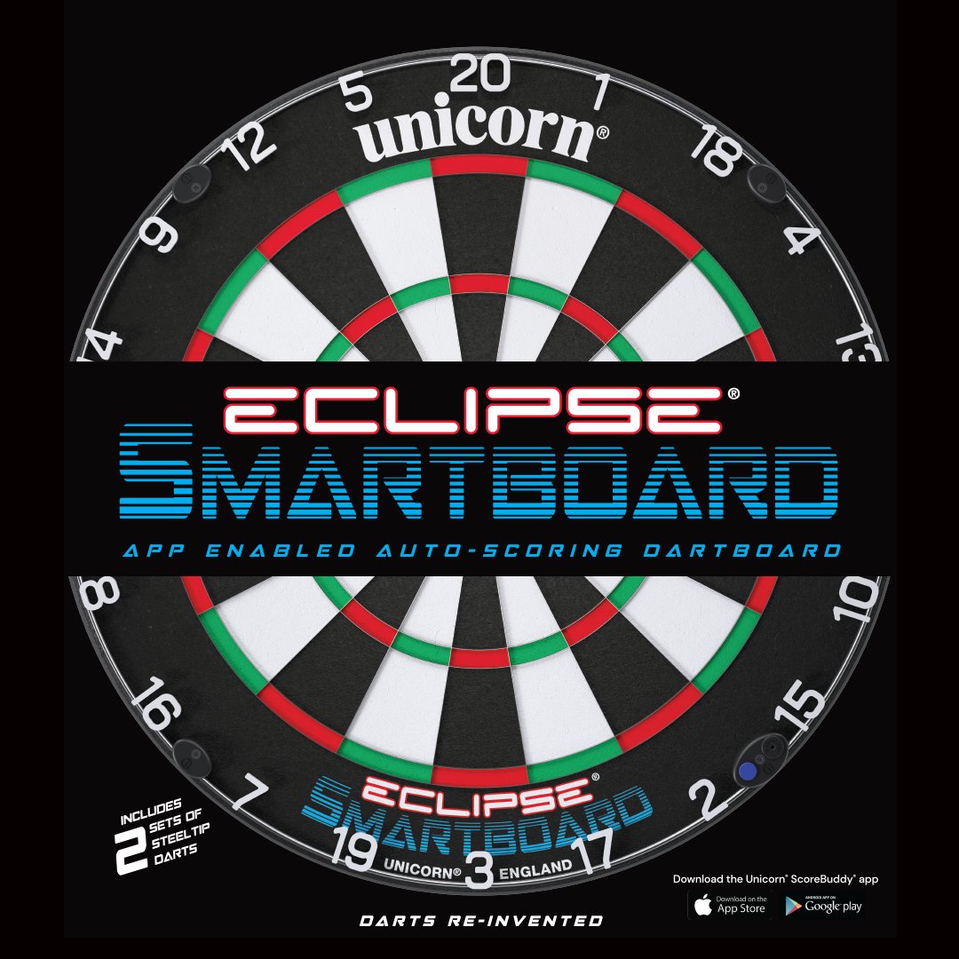 Darts Corner (@dartscorner) on Twitter photo ๐ฏ The <a href="/UnicornDarts/">Unicorn Darts</a> Eclipse Smartboard is Here! ๐ฏ
Pro-level performance with smart scoring and seamless app integration. 7 game modes including X01, Cricket & Killer โ for up to 12 players! ๐ฎ
Available now ๐
dartscorner.co.uk/collections/unโฆ
#WeGetDarts #ForEveryPlayer ๐ฏ The <a href="/UnicornDarts/">Unicorn Darts</a> Eclipse Smartboard is Here! ๐ฏ
Pro-level performance with smart scoring and seamless app integration. 7 game modes including X01, Cricket & Killer โ for up to 12 players! ๐ฎ
Available now ๐
dartscorner.co.uk/collections/unโฆ
#WeGetDarts #ForEveryPlayer
