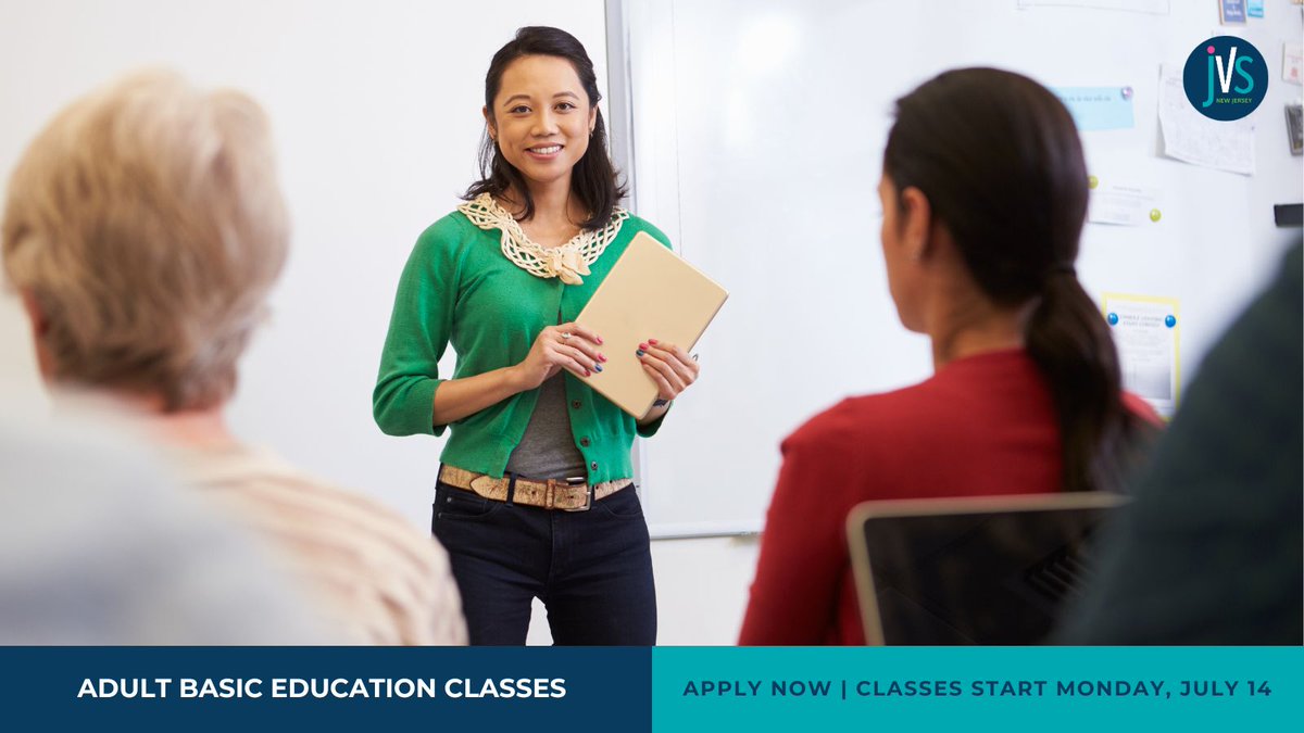 APPLY NOW | Adult Basic Education Classes | Summer Session Starts Monday, July 14 | East Orange, NJ

If earning your GED is your goal, JVS can help. To learn more about our Adult Basic Education program, please visit: jvsnj.org/adult-basic-ed…

#AdultEducation