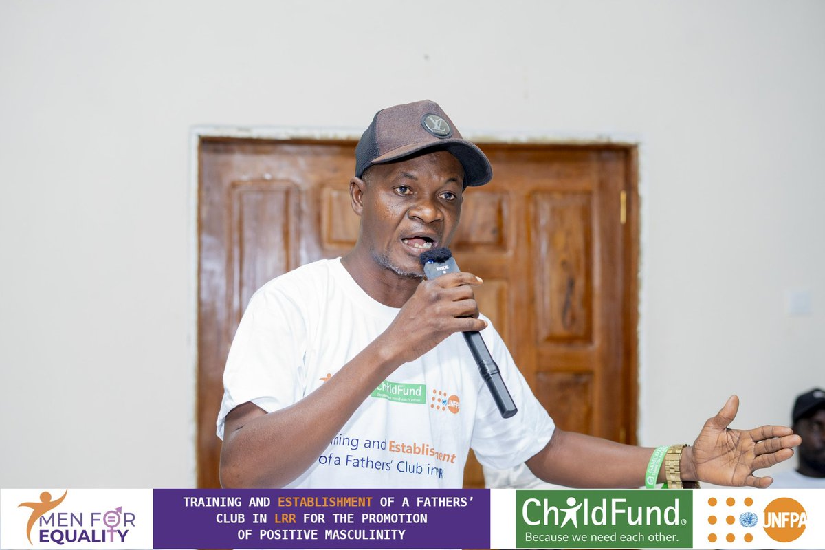 Men For Equality (@men4equality1) on Twitter photo We continue our training and establishment of a Fathersā Club in #LRR!
We are engaging participants in conversations about Positive Masculinity, #SGBV and the role they play in addressing these issues.
Thank to support from <a href="/UNFPATheGambia/">UNFPA The Gambia</a> through <a href="/ChildFundGambia/">ChildFund The Gambia</a> We continue our training and establishment of a Fathersā Club in #LRR!
We are engaging participants in conversations about Positive Masculinity, #SGBV and the role they play in addressing these issues.
Thank to support from <a href="/UNFPATheGambia/">UNFPA The Gambia</a> through <a href="/ChildFundGambia/">ChildFund The Gambia</a>