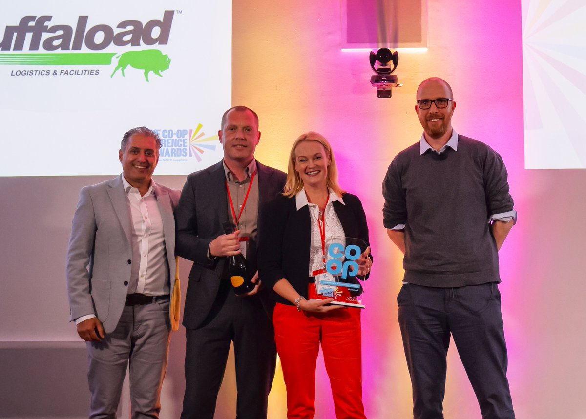 Buffaloadlogist's tweet image. We’re thrilled to share that we’ve just won the Environmental &amp;amp; Sustainability Pioneers Award at this year’s Co op Difference Awards! 💙🏆
🫶 We also picked up Highly Commended in the category Social Value Leaders category.
#sustainablelogistics #coopdifference #coop #buffaload