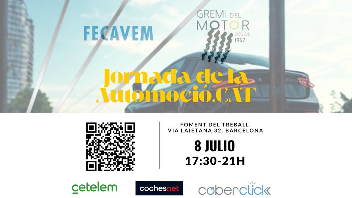 Arriba la gran Jornada automoció.CAT per liderar una sola veu de l’automoció espanyola i donar el tret de sortida des de Barcelona. Inscriu-te a aquest esdeveniment únic que marcarà un punt d’inflexió! forms.office.com/pages/response…