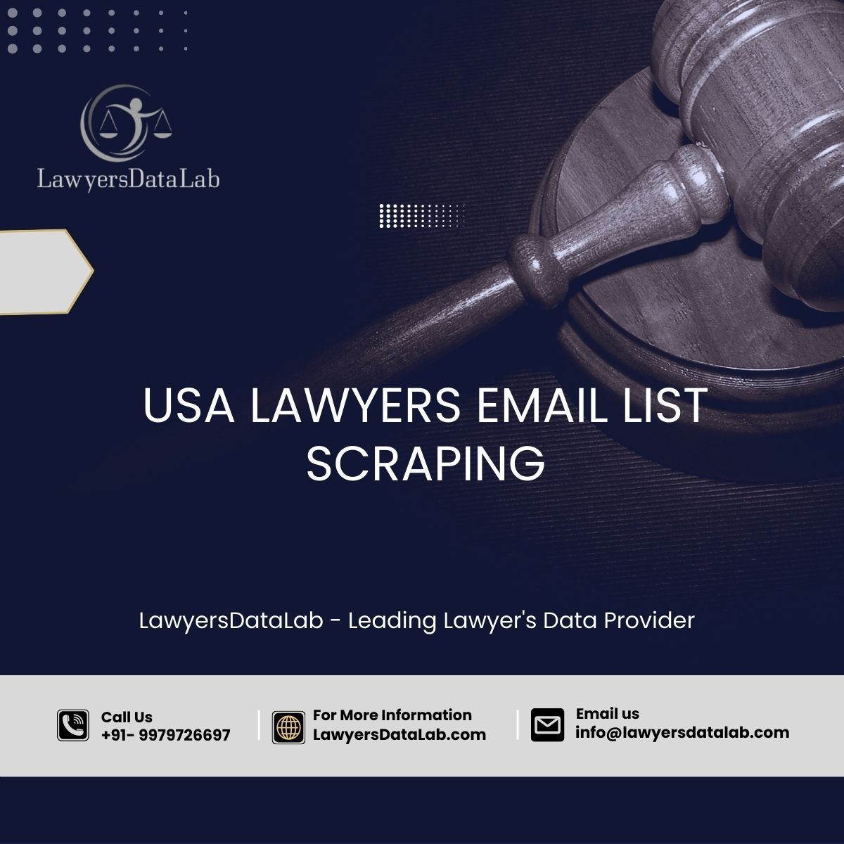 LawyersData's tweet image. Lawyers Data Lab provides cutting-edge USA lawyers data scraping services. Our technology ensures quick, effective data gathering and insights. For comprehensive lawyers directory scraping, email info@lawyersdatalab.com. #CuttingEdgeScraping #LawFirmEmailList #DataInsights