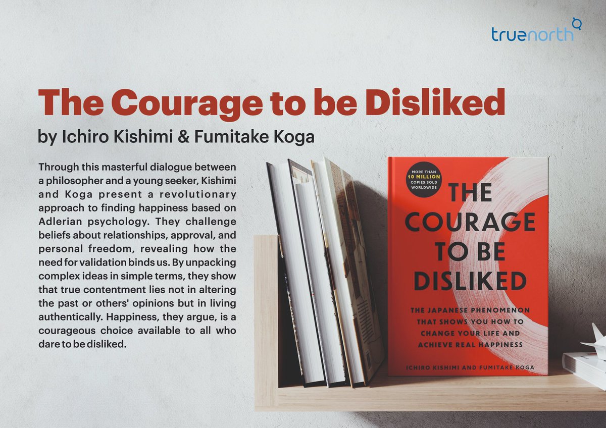 This week, Rikhil Wadhwa, Managing Director, Private Credit recommends: The Courage to Be Disliked by Ichiro Kishimi and Fumitake Koga. A must-read on self-acceptance and breaking free from others' expectations, for anyone seeking clarity and confidence in their personal journey.