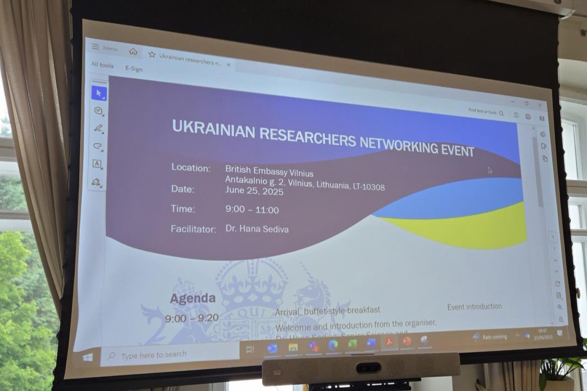 The event was organised by the UK Science &amp; Technology Network #Ukraine. Thanks to all parties involved 🇬🇧🇱🇹🇺🇦, the event proved successful in building ties &amp; stimulating discussions in the scientific research domain, supporting UK's efforts to help Ukraine recover. #UKinLT