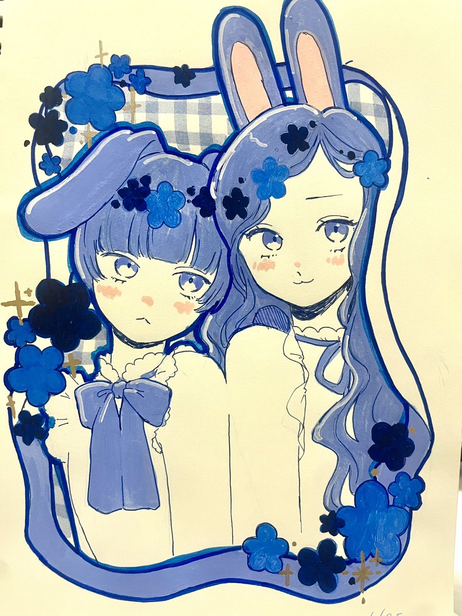 🐰°・*:.。.💙°・*:.。.🐰°・*:.。.💙
#illustration
#イラスト