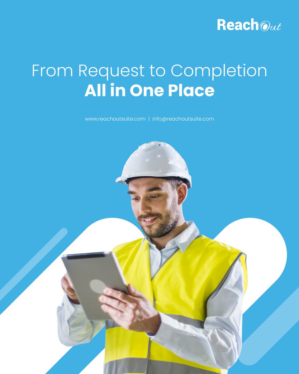 ReachOutSuite's tweet photo. Manage work orders with ease! Create, assign, track jobs, monitor progress, and capture completion proof on one platform. 

Start your free trial: https://t.co/MMUIcpl5D9 

#WorkOrderSoftware #MaintenanceManagement #FSMPlatform https://t.co/Y7I5WhAQxf