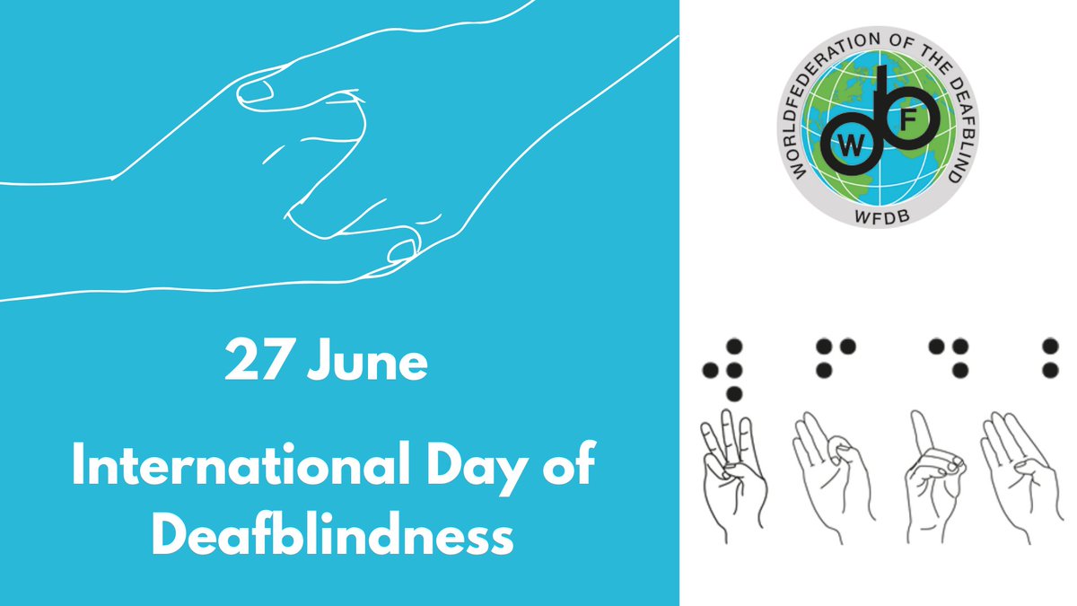 The World Federation of the Deafblind (WFDB) (@wfdeafblind) on Twitter photo 🎉Happy International Day of #Deafblindness!🎉
Today we celebrate the <a href="/UN/">United Nations</a>'s historic recognition of both this day & deafblindness as a distinct disability with a landmark resolution.
Learn more about this and what's next for our organisation:
🔗shorturl.at/yTTSk 🎉Happy International Day of #Deafblindness!🎉
Today we celebrate the <a href="/UN/">United Nations</a>'s historic recognition of both this day & deafblindness as a distinct disability with a landmark resolution.
Learn more about this and what's next for our organisation:
🔗shorturl.at/yTTSk
