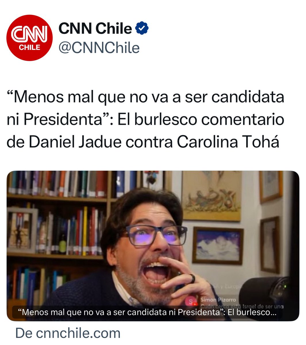 Esta violencia que muestra Jadue (una vez más), es lo que NO necesita Chile.
Jadue es una figura clave dentro del PC, el partido de #Jara 
Porque rechazó la violencia política hacia las mujeres y creo que la política se construye desde el respeto y el reconocimiento de todxs,