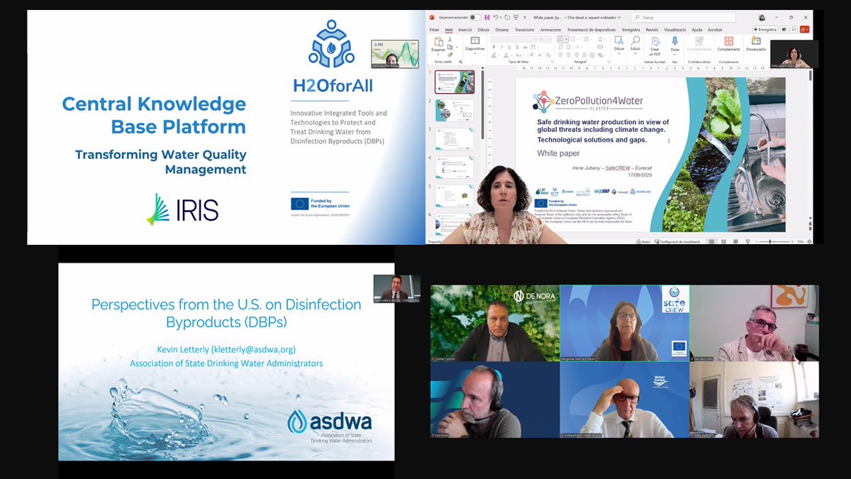 PH2oforall's tweet image. Yesterday, we successfully kicked off the 4th Workshop on DBPs via webinar! Over 50 participants joined us to share knowledge and strategies to improve drinking water quality.
Stay tuned for more updates as the workshop continues!
#DBPs #WaterQuality #H2OforAll #WaterEurope