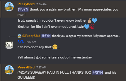 SynBets's tweet photo. Grateful for this opportunity.

I will continue to bring nothing but hard work and positivity to this community.

These are the reasons why I do this. @peezy83rd bless up brother.❤️ https://t.co/h1TSZqhxKX