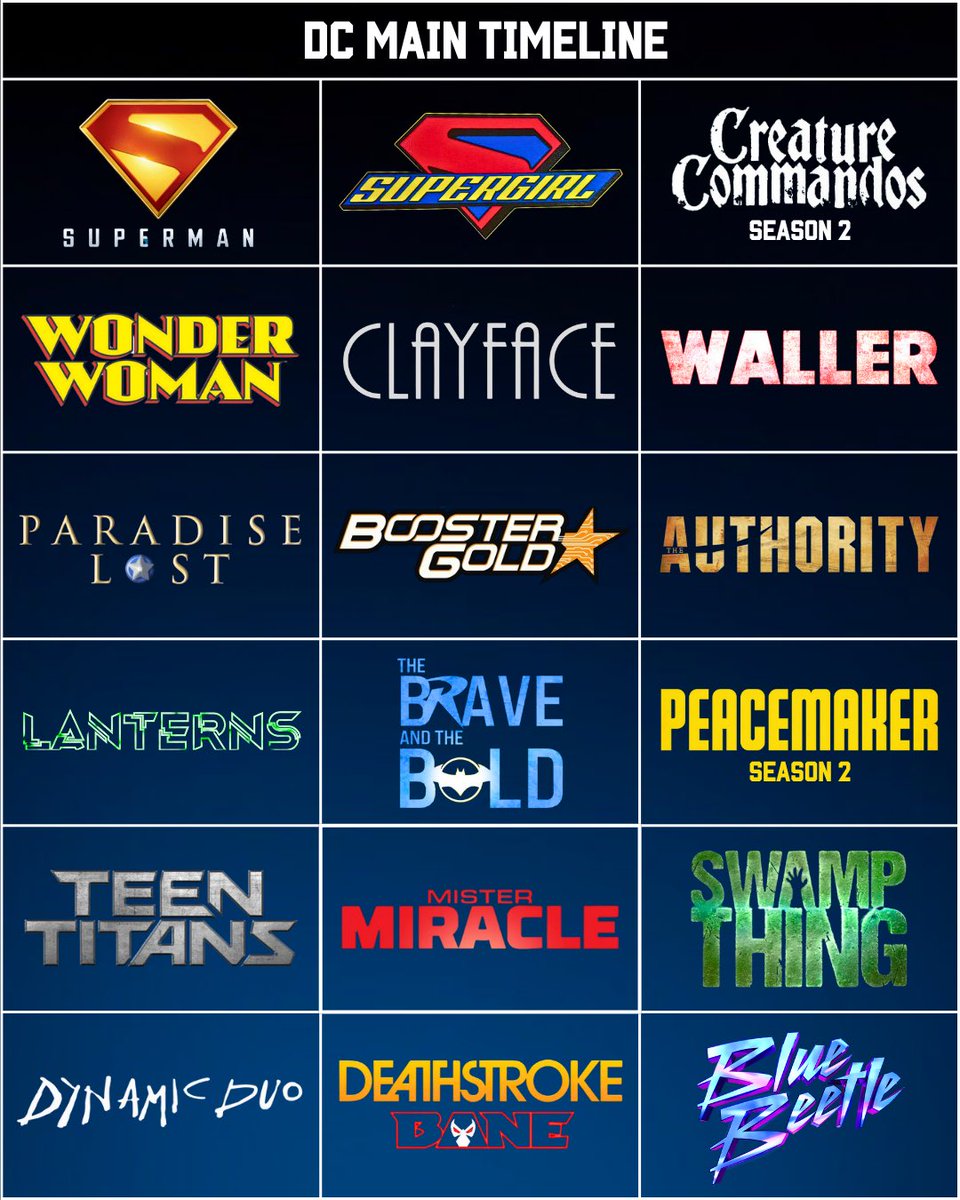 FilmBuzzr's tweet photo. Every DC Universe project currently set to release. https://t.co/c589IJt5t3