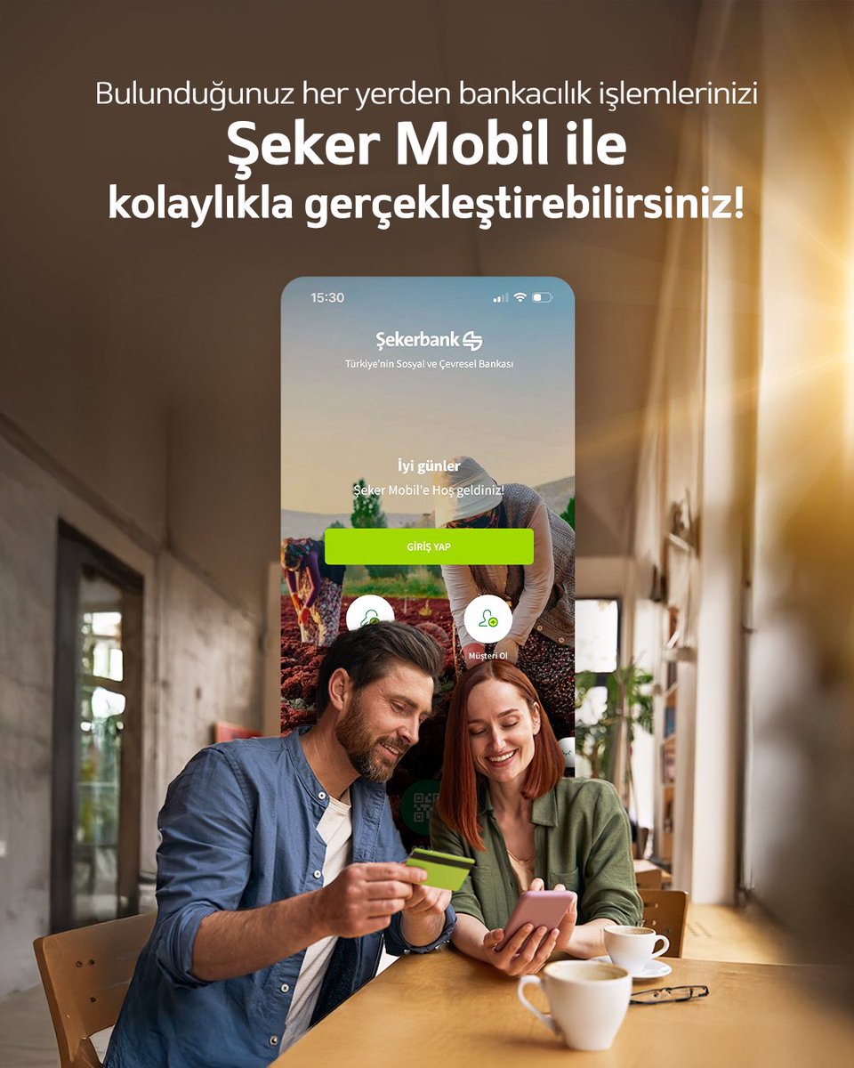Nerede olursanız olun, bankacılık işlemleriniz yanınızda! 💚
Şeker Mobil ile dilediğiniz yerden işlemlerinizi kolayca gerçekleştirebilir, zamanınızı sevdiklerinize ve doğaya ayırabilirsiniz.
Hemen indirin, hayatınızı kolaylaştırın! 📲