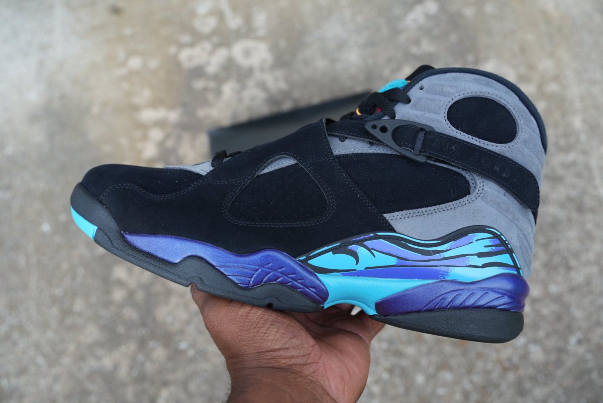 Air Jordan “Aqua” Retro 8’s Men’s and Gs Sizes Available‼️ Rt <a href="/DeadLaced/">DeadLaced Sneakers</a> <a href="/SellKicksSunday/">SellKicksSunday</a> <a href="/JitTheBeast/">Jit the Beast</a> <a href="/HiddenUser81/">Thee Original Matt</a> <a href="/SneakerMill/">SneakerMill</a> <a href="/natureboichuck/">NATURE.🌴</a> <a href="/Dnoise12/">DJ</a> <a href="/FettiBeejay/">Fetti_Jay</a> <a href="/RetailTuesday/">RetailTuesday</a>
