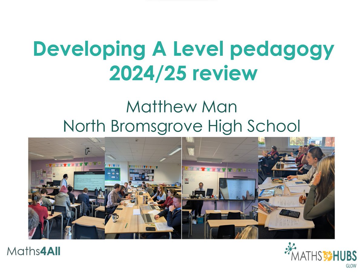 Matt Man (@mr_man_maths) on Twitter photo Shared a presentation whilst representing <a href="/NorthBromsgrove/">North Bromsgrove High School and Sixth Form 🌈</a> <a href="/NBHSMaths/">NBHS Maths</a> for <a href="/GLOWMaths/">GLOW Maths Hub</a> and <a href="/NCETM/">NCETM</a> about the "Developing A Level pedagogy" Maths workgroup. Our theme was on "Mathematical modelling" and shared the experience of delivering a live lesson in action #ALevelMaths Shared a presentation whilst representing <a href="/NorthBromsgrove/">North Bromsgrove High School and Sixth Form 🌈</a> <a href="/NBHSMaths/">NBHS Maths</a> for <a href="/GLOWMaths/">GLOW Maths Hub</a> and <a href="/NCETM/">NCETM</a> about the "Developing A Level pedagogy" Maths workgroup. Our theme was on "Mathematical modelling" and shared the experience of delivering a live lesson in action #ALevelMaths