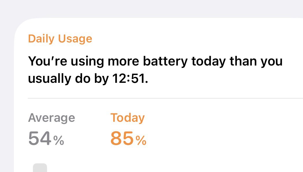 iOS 26 documents its own beta battery drain