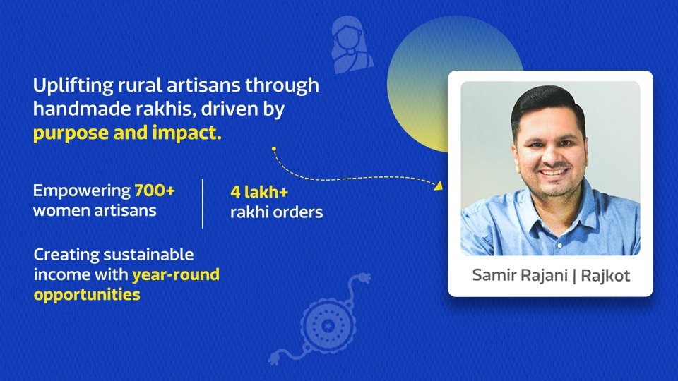 FlipkartStories's tweet image. Across Gujarat, local sellers are building thriving businesses with @Flipkart.
In Surat, Milan Dobariya’s menswear business grew 3.5x during peak seasons. He now produces 30,000+ units monthly and generates stable local jobs.
In Rajkot, Samir Rajani provides income…