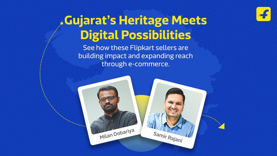 FlipkartStories's tweet image. Across Gujarat, local sellers are building thriving businesses with @Flipkart.
In Surat, Milan Dobariya’s menswear business grew 3.5x during peak seasons. He now produces 30,000+ units monthly and generates stable local jobs.
In Rajkot, Samir Rajani provides income…