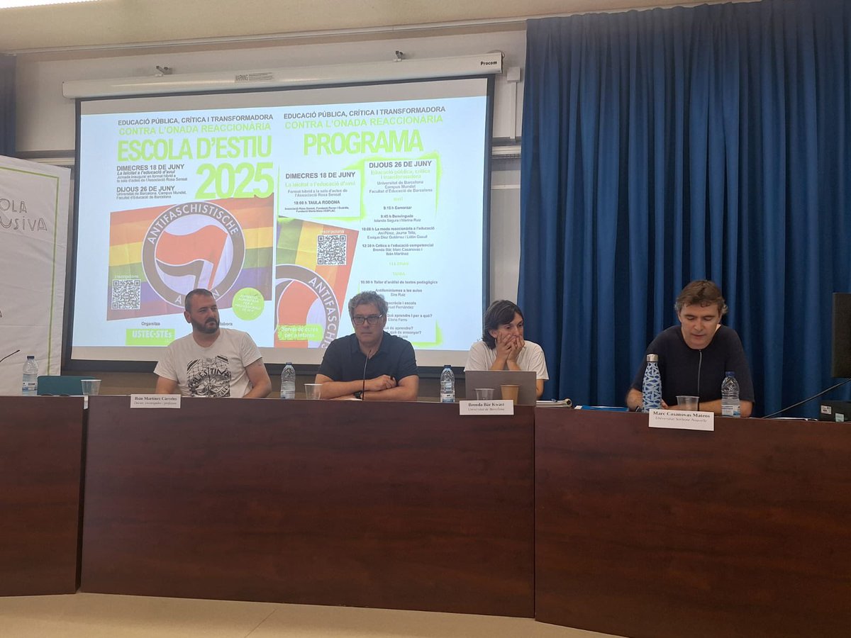 USTEC•STEs (IAC) (@ustecstes) on Twitter photo El segon debat del dia gira entorn la crítica de l'educació competencial amb les intervencions d'en <a href="/MarcCasanovas4/">Marc Casanovas</a>, la <a href="/brendabaer/">Brenda Bär</a> i <a href="/IbnMartnez/">Ibán Martínez Cárceles</a>. El segon debat del dia gira entorn la crítica de l'educació competencial amb les intervencions d'en <a href="/MarcCasanovas4/">Marc Casanovas</a>, la <a href="/brendabaer/">Brenda Bär</a> i <a href="/IbnMartnez/">Ibán Martínez Cárceles</a>.