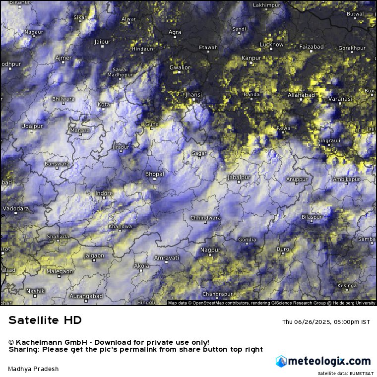 allindiaweather's tweet image. Serious situation of thunderstorms over Madhya Pradesh. Almost entire MP under influence of massive thunderstorms. Please remain Watchful severe weather conditions expected over #Indore #Bhopal #Sagar #Jabalpur #Guna #Mandsour and adjoining districts during next 6 hours.