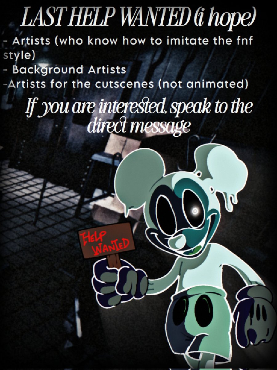 T_Funkin_DRemn's tweet image. Hmm please?
If you want to be part of this cool project that is almost finished and want to help finish it, talk to us in DM!
#fnfmod #helpwanted #fnati