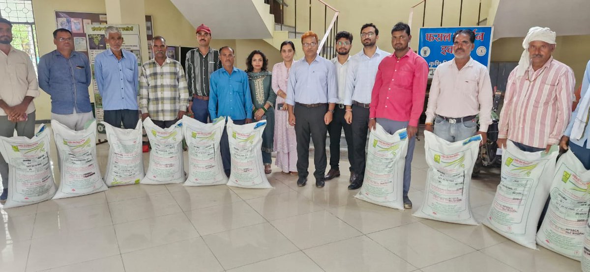 KVK, ICAR-CIAE, Bhopal (@kvk_ciaebhopal) on Twitter photo An input distribution program was conducted on 23 June 2024 at KVK Bhopal under the Frontline Demonstration on soybean variety JS-2098. The event was coordinated by Mrs. Sita Chaudhary, SMS (Agronomy), who distributed quality seed material to selected farmers.
<a href="/ICAR_CIAE/">ICAR-Central Institute of Agricultural Engineering</a> An input distribution program was conducted on 23 June 2024 at KVK Bhopal under the Frontline Demonstration on soybean variety JS-2098. The event was coordinated by Mrs. Sita Chaudhary, SMS (Agronomy), who distributed quality seed material to selected farmers.
<a href="/ICAR_CIAE/">ICAR-Central Institute of Agricultural Engineering</a>