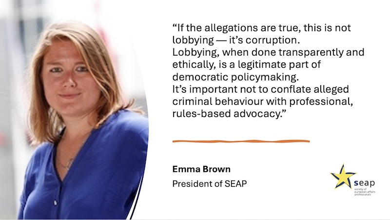 In response to recent reports* of corruption allegations against Huawei, SEAP President Emma Brown (she/her) issued the following statement:

* euractiv.com/section/politi…