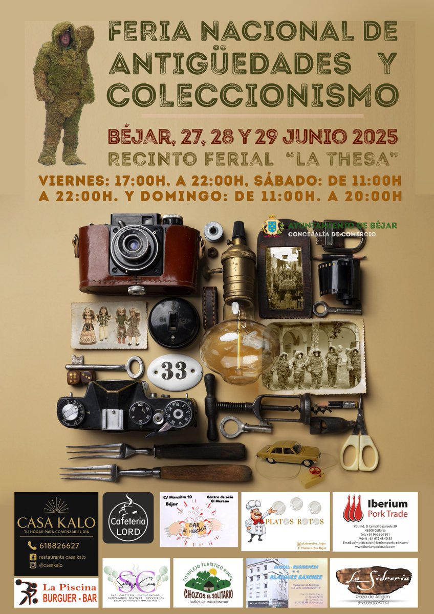📅 27 de junio de 2025

Te esperamos en la inauguración de la Feria Nacional de Antigüedades y Coleccionismo (17:00), un encuentro único para amantes de la historia, lo vintage y las piezas con alma. 🏺📚🖼️

¡No te lo pierdas!
#FeriaDeAntigüedades #Coleccionismo #Eventos2025