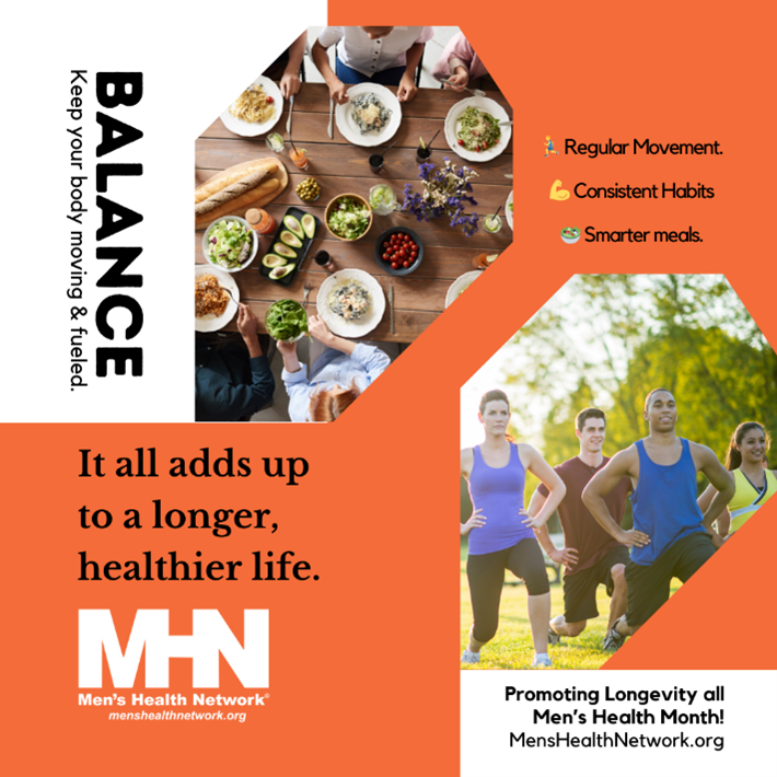 Featured Stats: #Diet &amp; #Exercise for Men

Men are 20% less likely than women to meet federal guidelines for physical activity and nutrition—small changes can lead to major health benefits.

More movement. Smarter meals. Consistent habits. It adds up to a longer, healthier life.