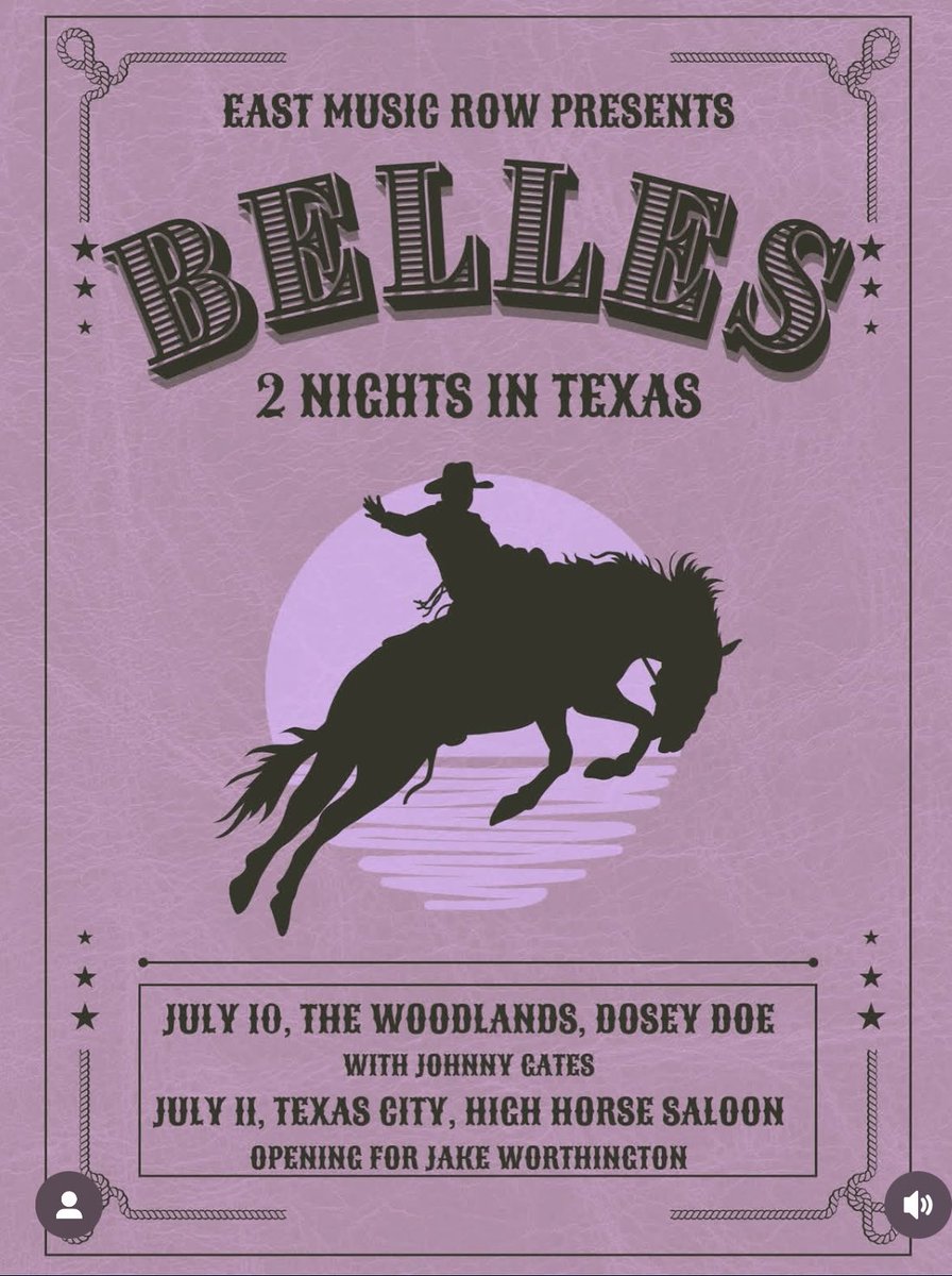 Happy to be back in #Texas July 10  &amp; 11 Tix here: bellesmusic.com/tour