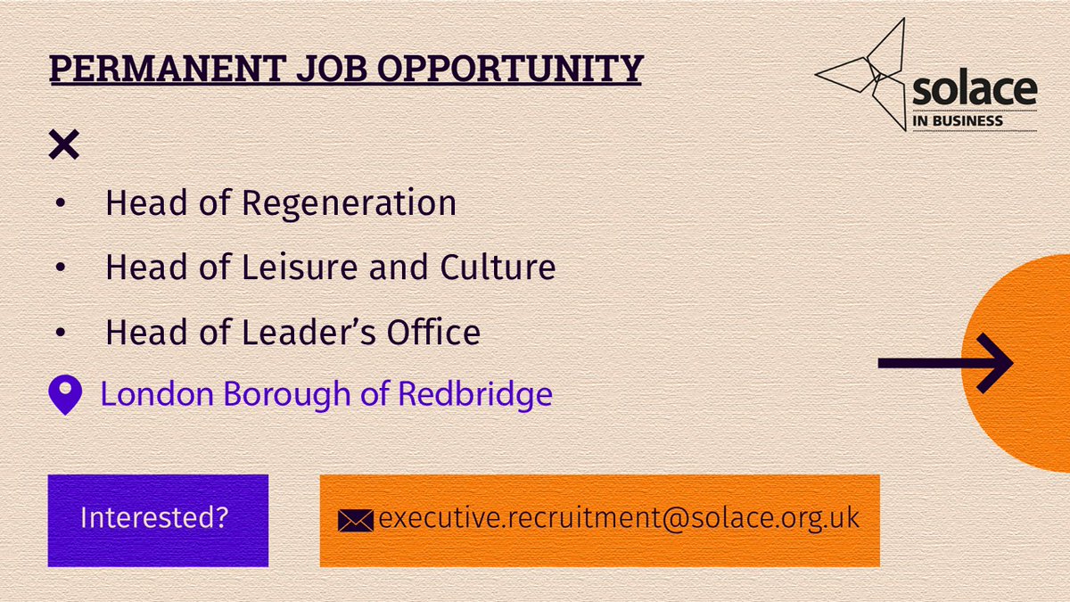If you're interested in applying for one of the Head of Service roles at <a href="/RedbridgeLive/">Redbridge Council</a> , please note that applications close at 12 noon on Monday 30th June. For full details on the roles and how to apply, visit redbridgenextlevel.co.uk/or contact us on 020 7976 3311 for a
