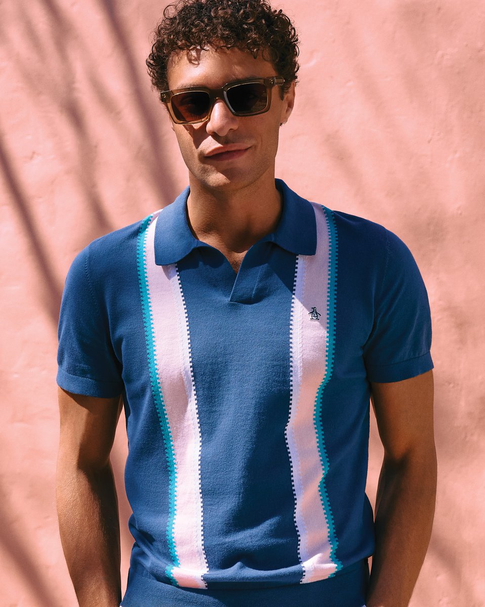 Breathable knit, sharp collar and a throw-on-and-go attitude that works for al fresco days to warm nights.
#OriginalGoodTime🐧