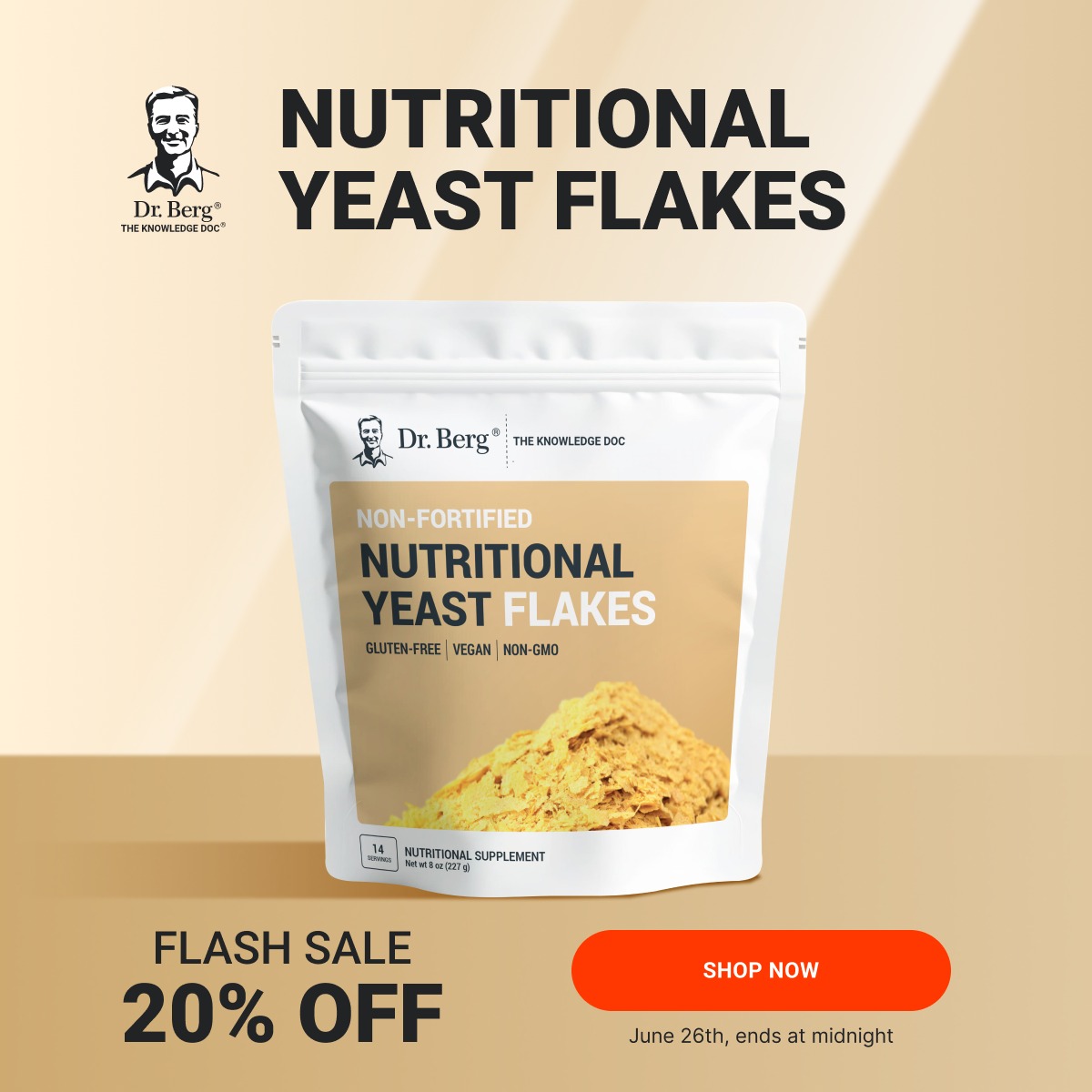 Enjoy 20% off Nutritional Yeast Flakes! Click the link to start shopping now! drbrg.co/4k3Cz50