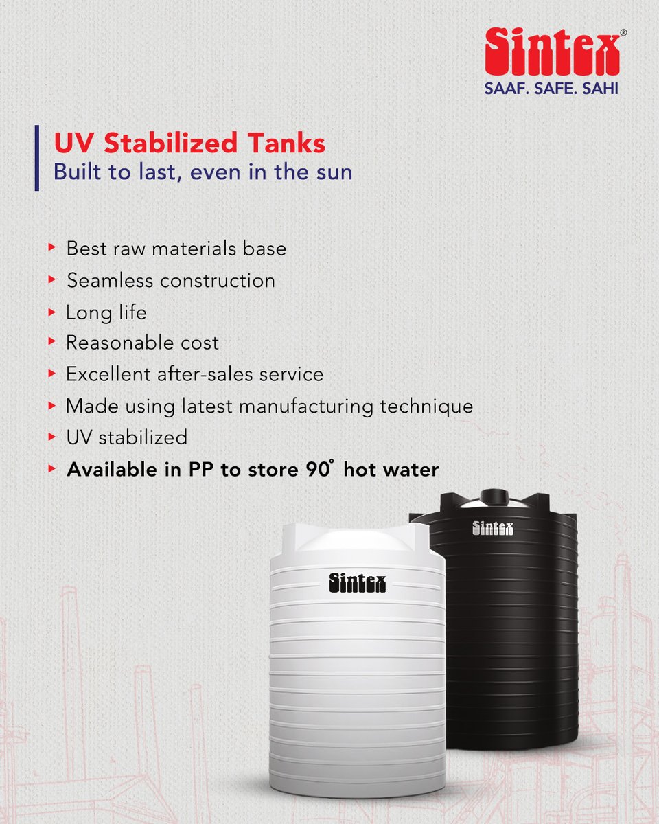 sintex_india's tweet photo. Industrial storage isn’t just space, it’s trust. Every drop, part &amp; batch counts. Sintex Industrial Containers are built tough to protect, organize &amp; keep operations moving. They don’t just store, they solve.

#SahiHaiSintex #SaafSafeSahi #IndustrialContainers #IndustrialSolution https://t.co/a7NY6f78Jm
