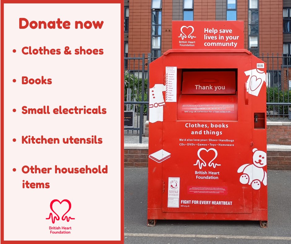 LeicRecycles's tweet image. Our British Heart Foundation banks are back for the summer!
12 temporary reuse banks have been placed in popular Leicester student areas. You can use them to donate unwanted household items, small electrical items and clothes.
Find your nearest: ow.ly/rkLX50WgfnA ❤️