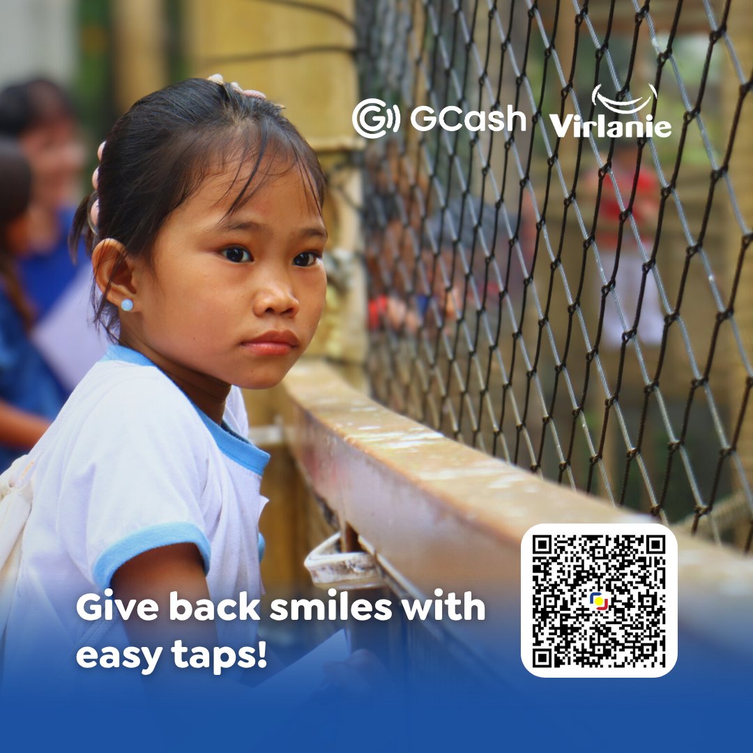You can now support Virlanie and children in need with just a few taps. Together, we can bring back more smiles and create lasting impacts easier, and faster, anytime, anywhere. 💙🧡

#VirlanieOnGCash #Virlanie
