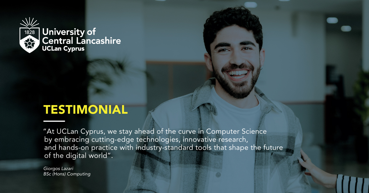 💻 At UCLan Cyprus, BSc (Hons) Computing blends cutting-edge tech, hands-on learning &amp; real-world innovation.
Graduate ready to lead in software dev, cybersecurity &amp; AI.
This is more than a degree—it's a launchpad.
#UCLanCyprus #MoreThanAUniversity #Computing #TechEducation